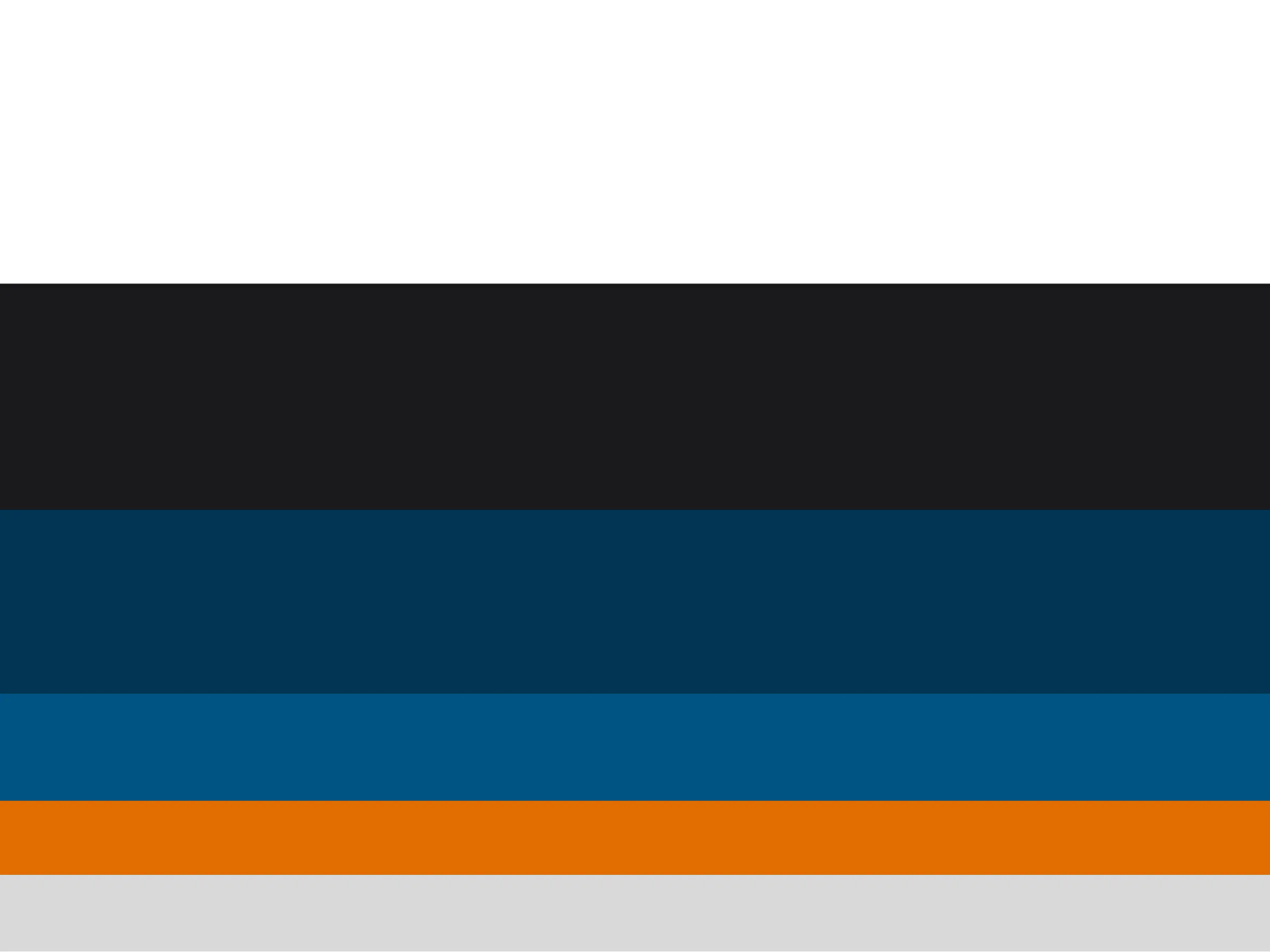 The palette as stacked bands: Cloud, Space, Pacific, Northwest, Dirk and Primer