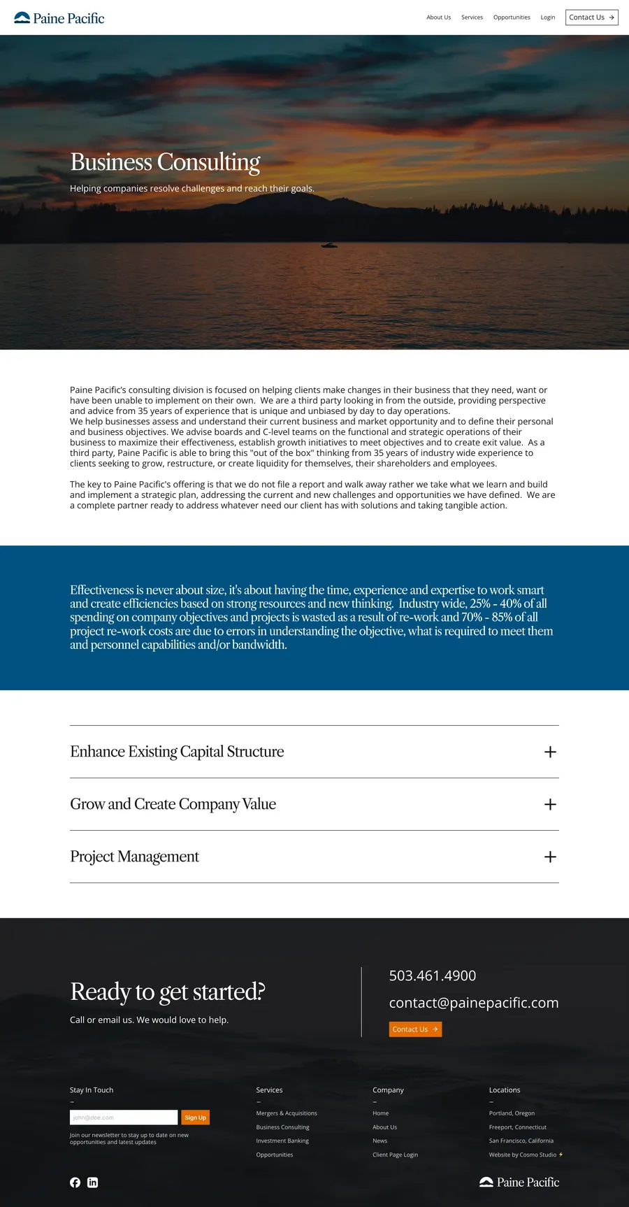 Full Business Consulting page