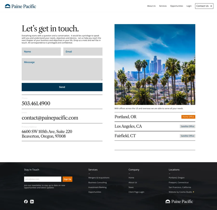 Full Contact page