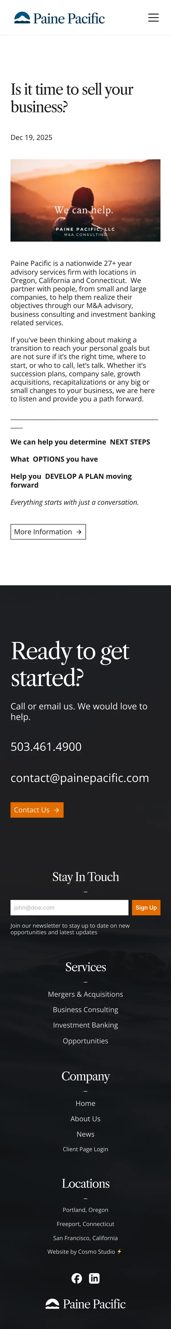 News post on a phone: Is it time to sell your business