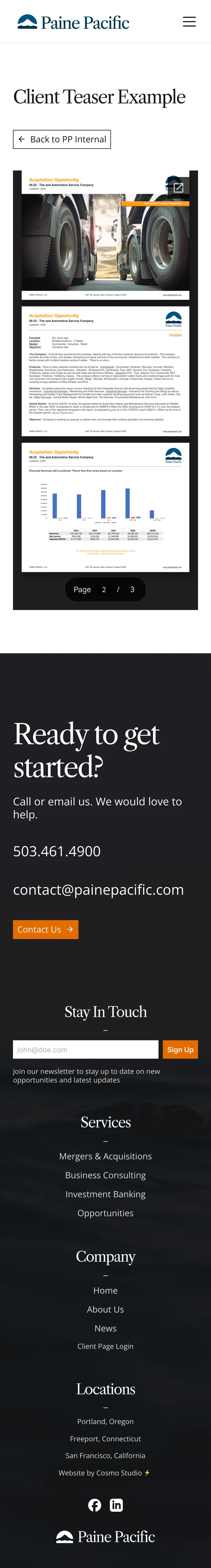 Internal login teaser on a phone