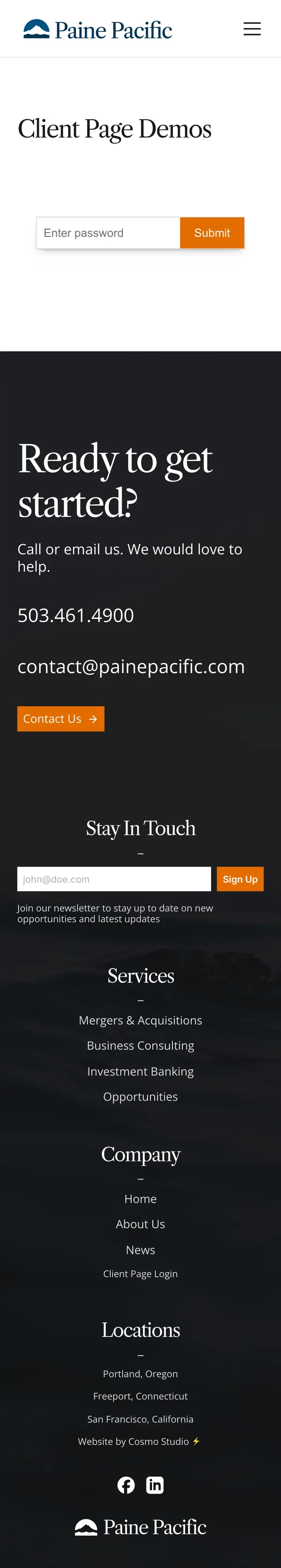 Internal login on a phone
