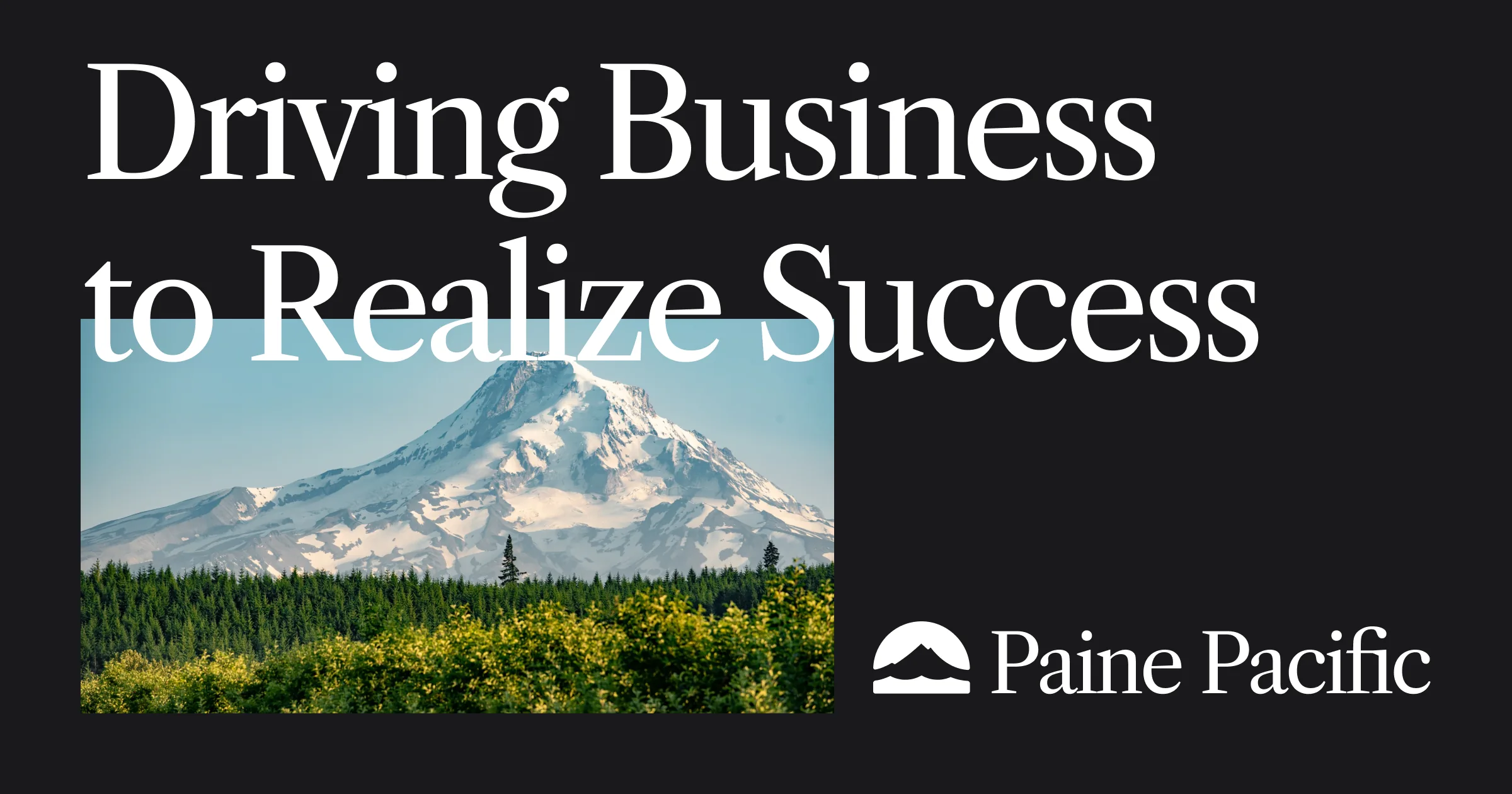 Share card: Driving Business to Realize Success on black